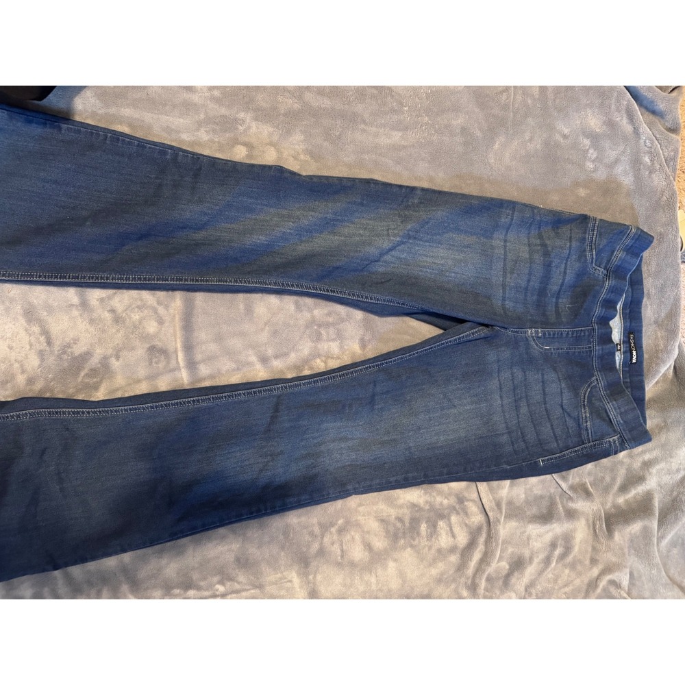 Fashion Nova Womens Blue Pull On Flare Jeans Medium Wash High Rise Size M